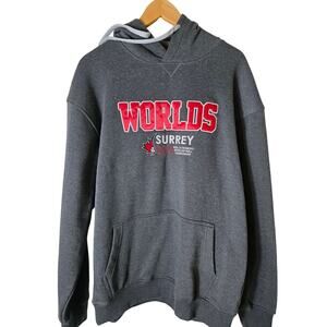 Women's World SOFTBALL Championship 2016 Surrey Canada Gray Pullover Hoodie SZ L